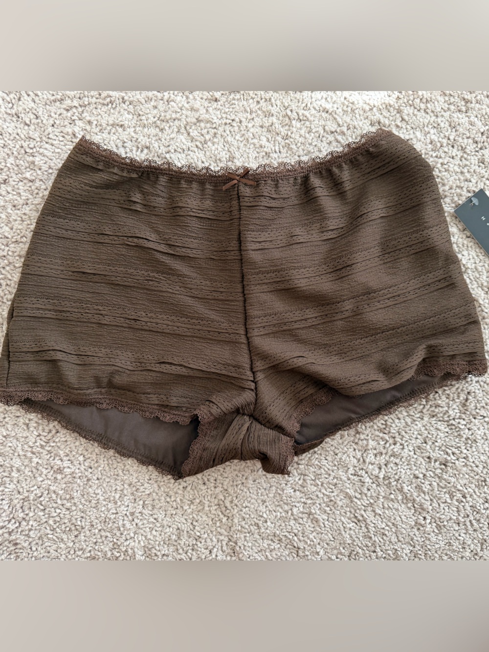 Brown low rise shorts NWT